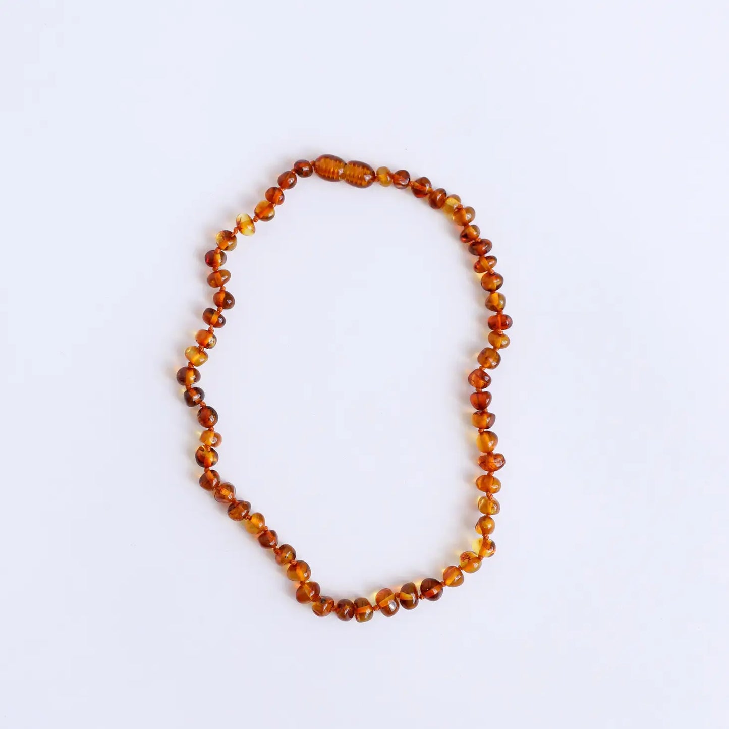 Baltic Sea Amber Necklace - Polished Cognac