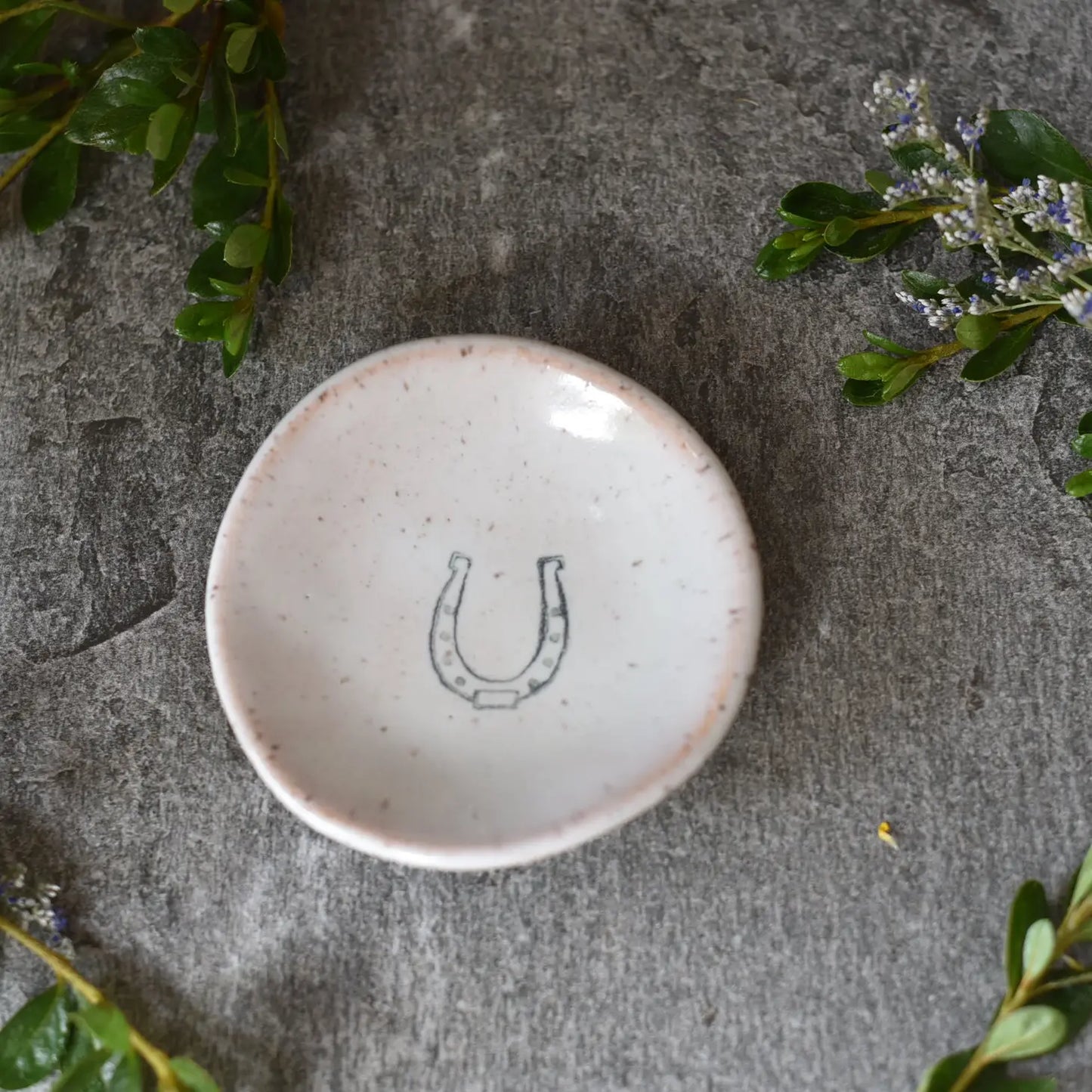 Horseshoe Ceramic Trinket Dish