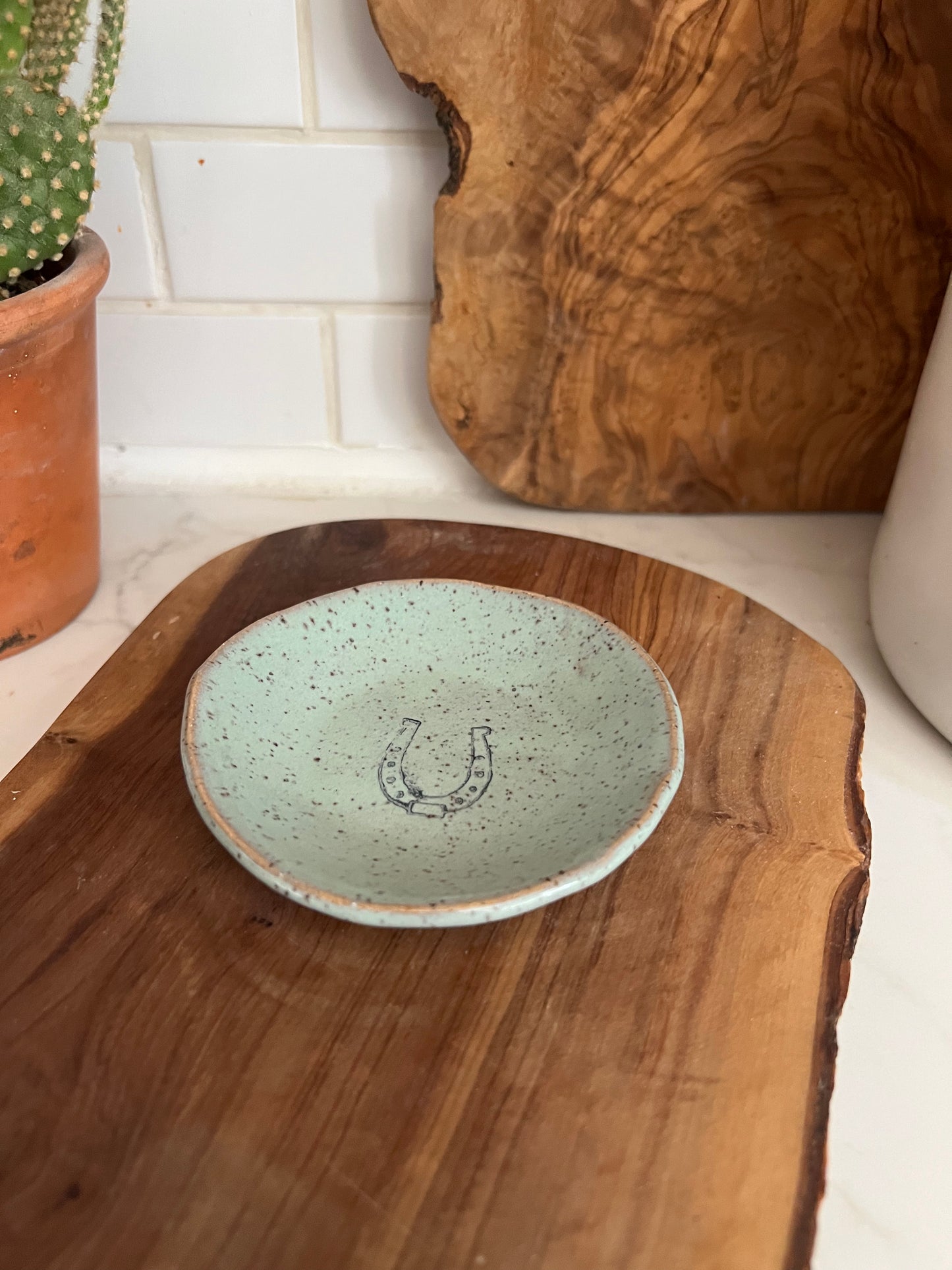 Horseshoe Ceramic Trinket Dish