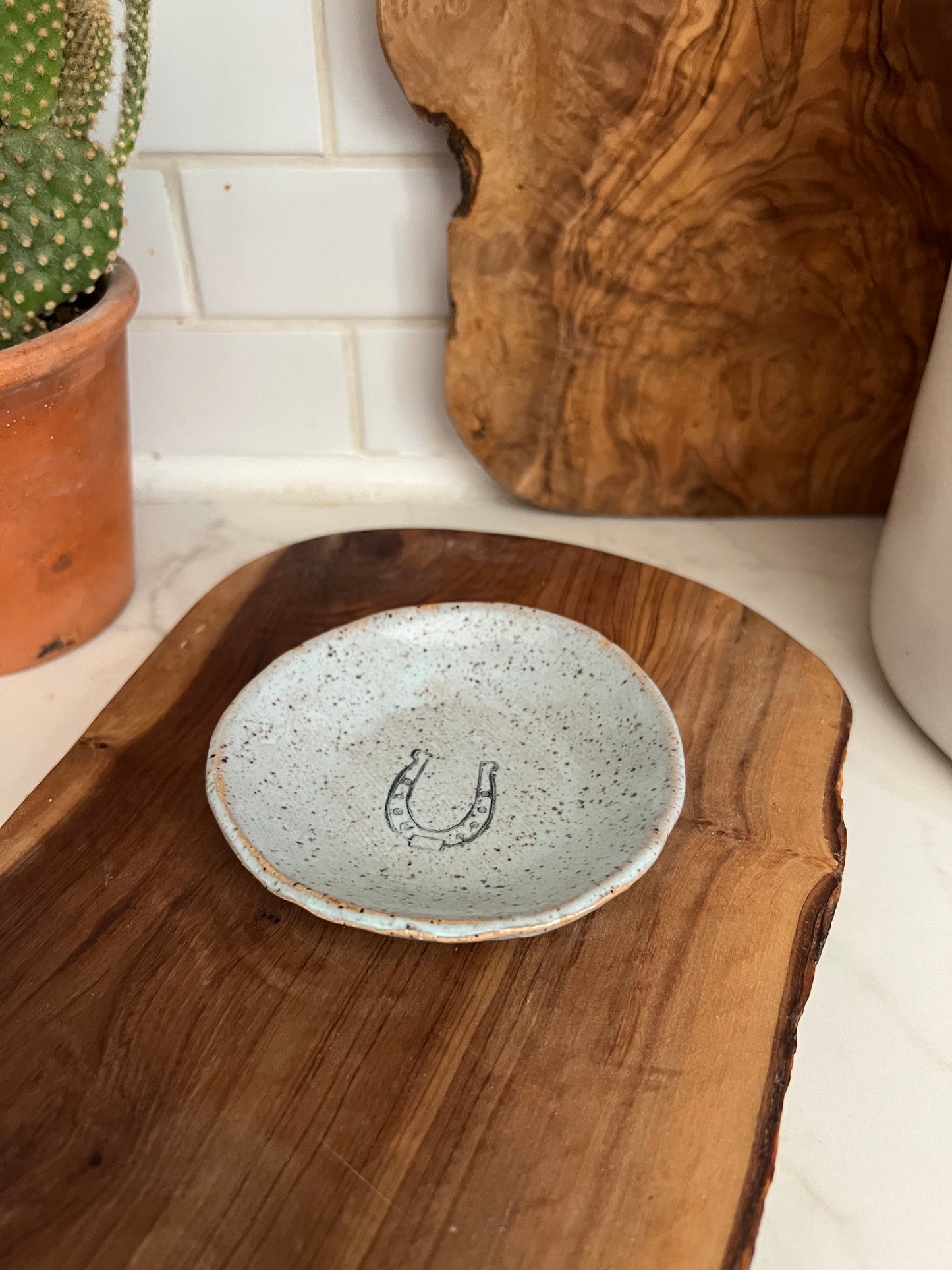 Horseshoe Ceramic Trinket Dish